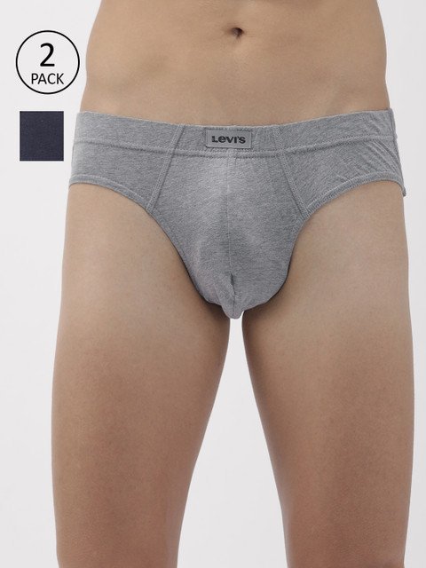 Buy Levis Men Pack Of 2 Solid Pure Cotton Brief With Smartskin Technology - - Apparel for Men