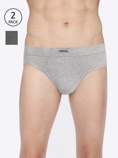 Buy Levis Men Pack Of 2 Solid Pure Cotton Brief With Smartskin Technology - - Apparel for Men
