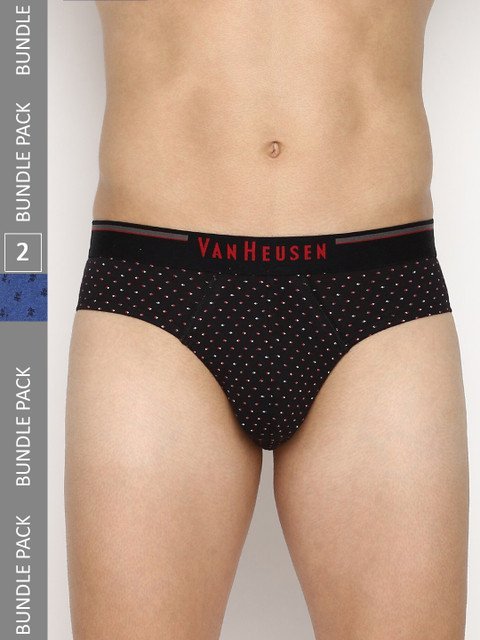 Buy Van Heusen Innerwear Men Pack Of 3 Printed Anti Bacterial Super Soft Briefs - - Apparel for Men