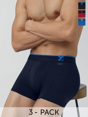 Buy XYXX Men Pack Of 3 Mid Rise Moisture Absorption Cotton Trunks XYTRNK3PCKN560_ - - Apparel for Men