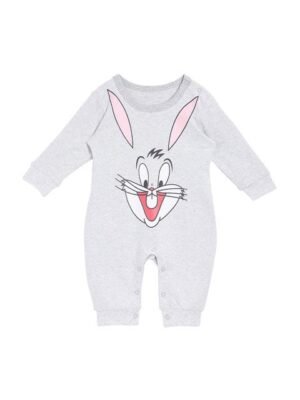 Camey Unisex Grey Printed Romper