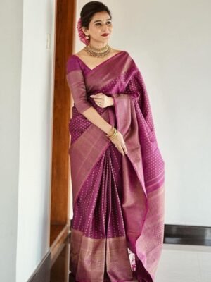CANIZZARO Women Woven Design Ethnic Motifs Banarasi Saree
