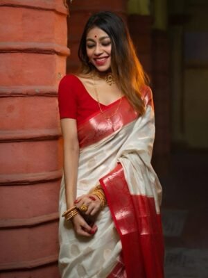 CANIZZARO Woven Design Zari Banarasi Saree