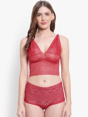 CANNY FIT Women Lace Lingerie Set