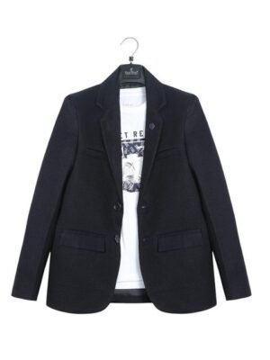 CHARCHIT Boys Notched Lapel Blazer With T-Shirt