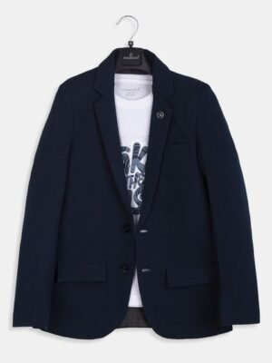 CHARCHIT Boys Single-Breasted Casual Blazer With T-Shirt