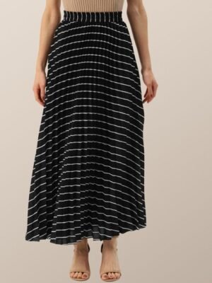 Chemistry Pleated A-Line Maxi Skirt