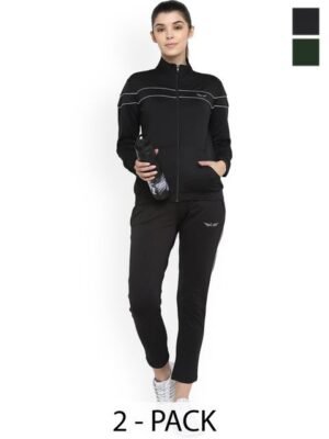 CHROME & CORAL Women Colourblocked Tracksuit
