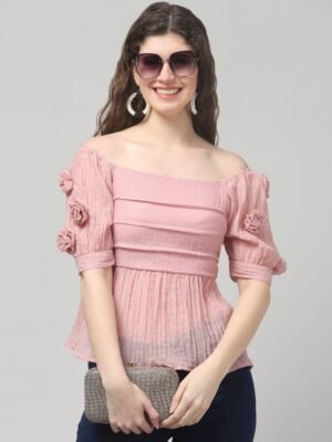 clobug Off-Shoulder Cotton Bardot Top