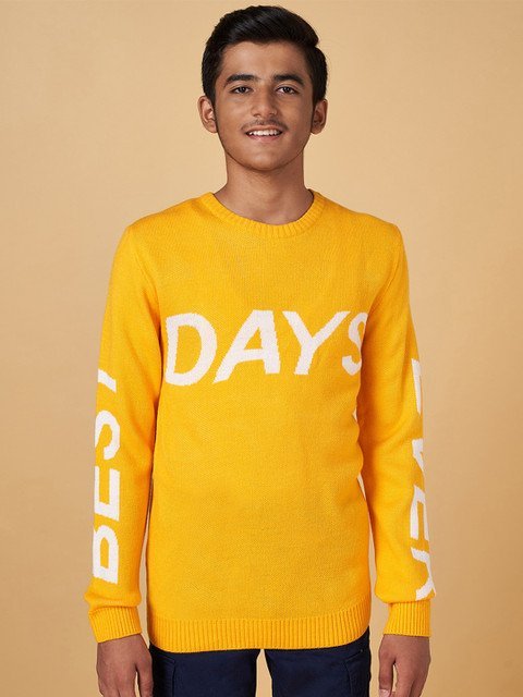 Coolsters by Pantaloons Boys Typography Printed Acrylic Pullover