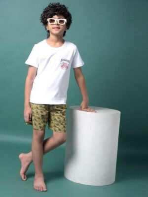 Crimsoune Club Boy Printed Cotton Lounge Shorts