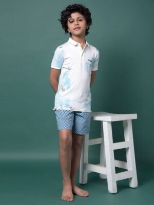 Crimsoune Club Boys Printed Cotton Lounge Shorts