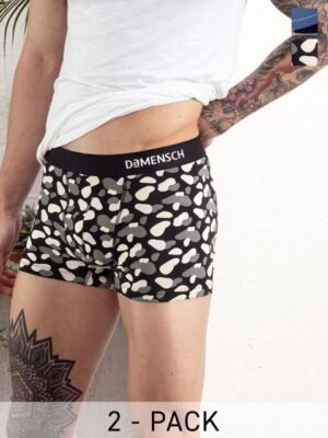 DaMENSCH Pack of 2 DEO-SOFT Printed Premium Egyptian Cotton-Modal Blend Trunk