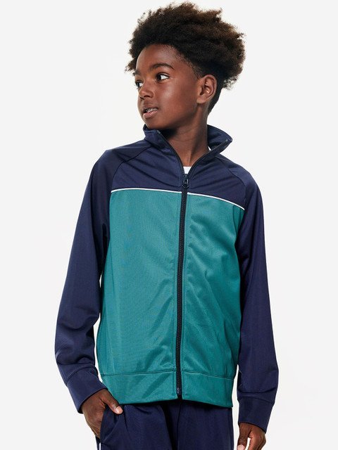 Decathlon Boys Colorblocked Mock Collar Tracksuit