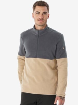 Decathlon Men Stand Collar Colourblocked Sporty Jacket