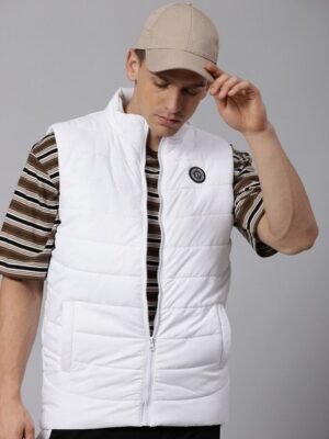 Dennis Lingo Men Lightweight Outdoor Padded Jacket with Patchwork