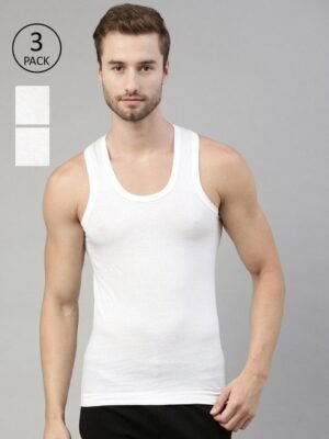DIXCY SCOTT Men Pack of 3 Solid Regular Vest