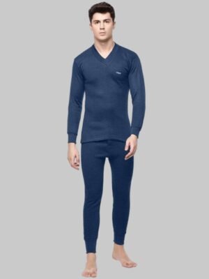 Dollar Men Blue Solid Thermal Set