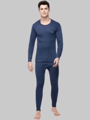 Dollar Men Blue T-Shirt & Bottom Thermal Set