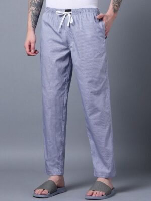 DON VINO Men Checked Pure Cotton Lounge Pants