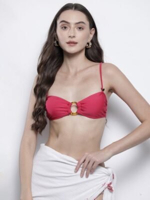 DOROTHY PERKINS Ring Detail Solid Swim Bikini Bra