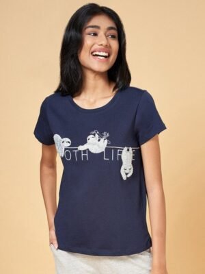 Dreamz by Pantaloons Printed Cotton Lounge T-Shirt