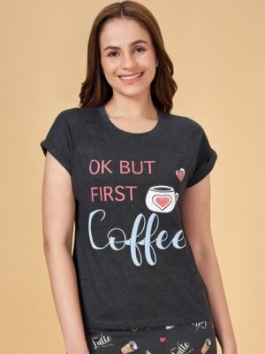 Dreamz by Pantaloons Printed Short Sleeves Lounge T-shirt