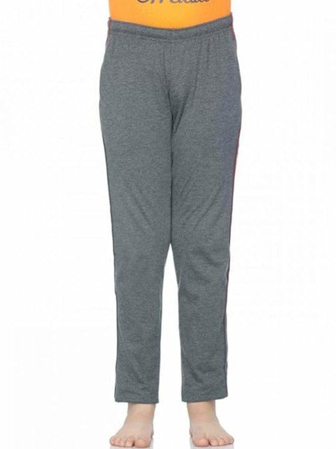 DYCA Boys Grey Solid Mid Rise Cotton Lounge Pant