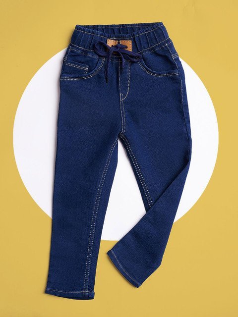F2M Boys Slim Fit High-Rise Clean Look Stretchable Denim Jeans