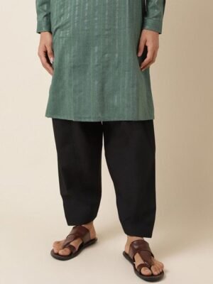 Fabindia Men Mid-Rise Cotton Regular Fit Salwar