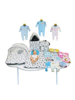 Fareto Infants Kids Set Of 64 Printed Pure Cotton Baby Apparel Gift Set