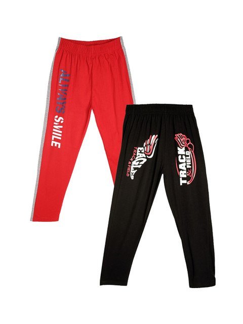 Fashionable Pack Of 2 Cotton Mid-Rise Lounge Pants
