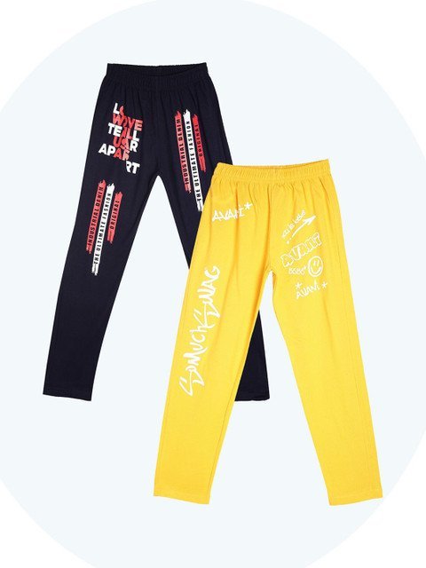 Fashionable Pack Of 2 Cotton Mid-Rise Lounge Pants