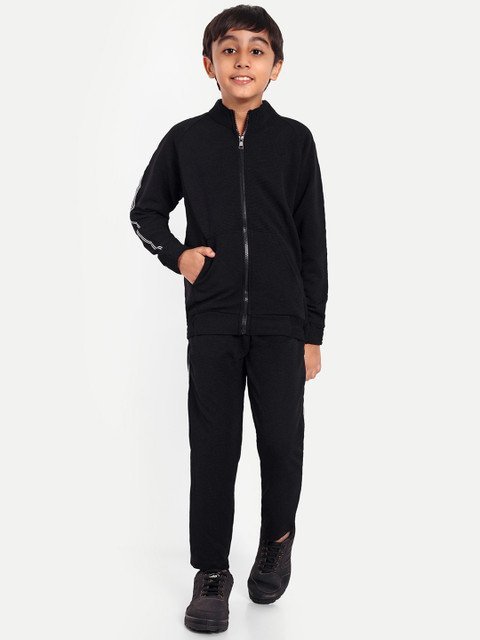 FEBVIBE Boys Ribbed Comfort-Fit Tracksuits
