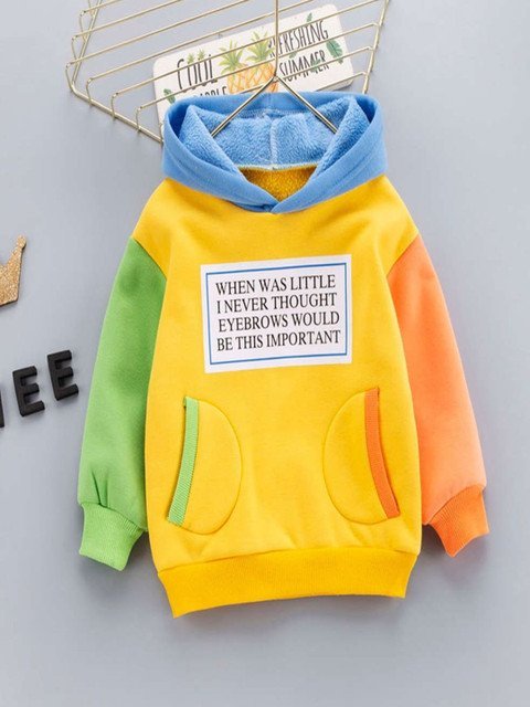 Finders Kids Colourblocked Hooded Long Sleeves Oversized Sweatshirt