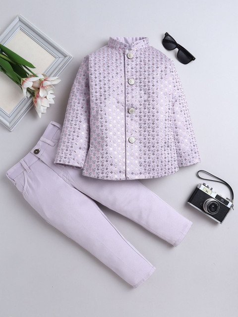 FOURFOLDS Boys Embellished Two-Piece Suit