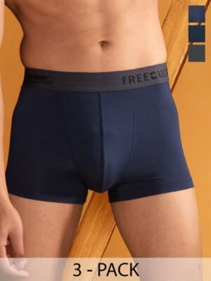 FREECULTR Men Pack of 2 Solid Anti-Microbial Air-Soft Micromodal Trunks