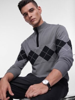 French Connection Geometric Knitted Pullover