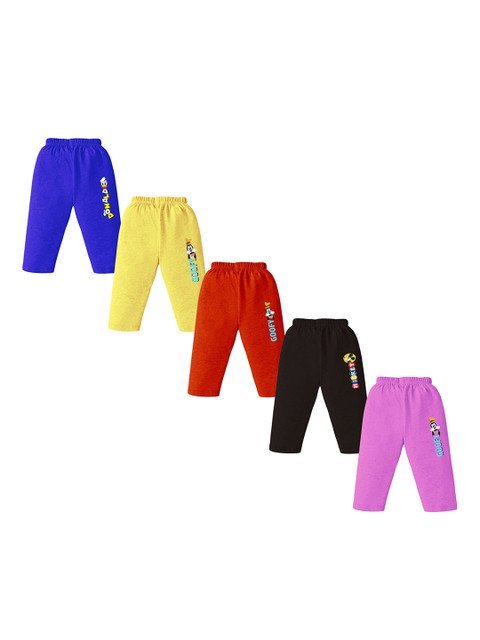 FRENCH KLEIDER Infant Boys Pack Of 5 Printed Mid-Rise Track Pants