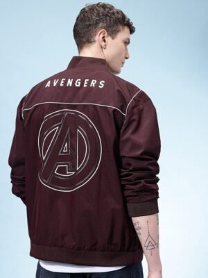 glitchez Avengers Marvel street Logo Printed Bomber Jacket