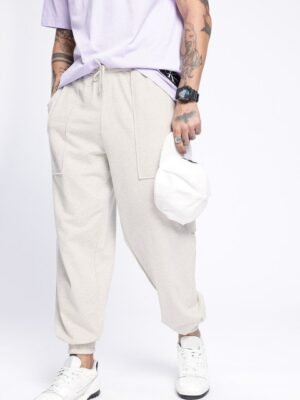 glitchez Men Cuffed Hem Relaxed Joggers