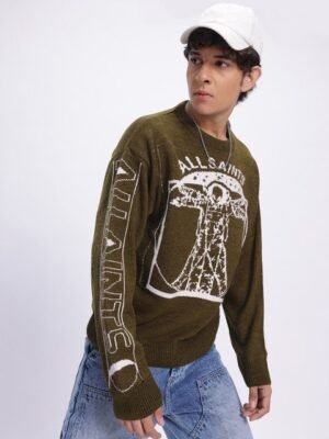 glitchez Self Design Acrylic Pullover