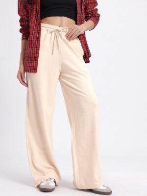 glitchez Women Mid-Rise Relaxed Fit Baggy Track Pants