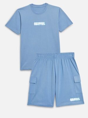 GRIFFEL Boys Printed T-shirt With Shorts