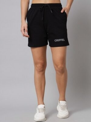 GRIFFEL Women Loose Fit Cotton Sports Shorts