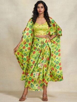 Gulabo by Abu Sandeep Printed Swimwear Cover Up Sarong