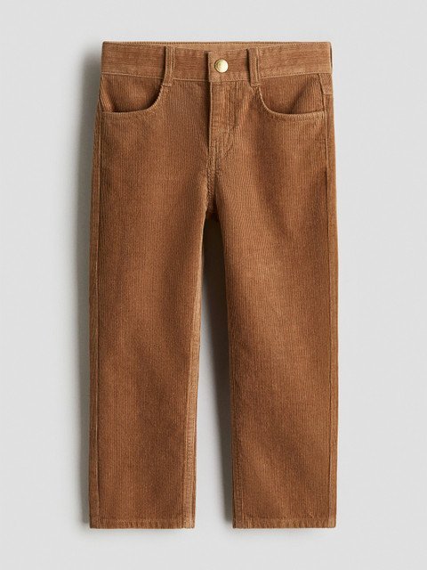H&M Boys Pure Cotton Relaxed Fit Corduroy Trousers