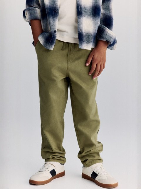 H&M Boys Pure Cotton Twill Trousers