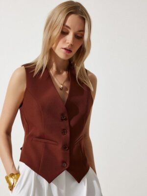 Happiness istanbul V-Neck Slim-Fit Waistcoat