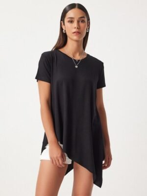 Happiness istanbul Women Solid Cotton Regular Tops
